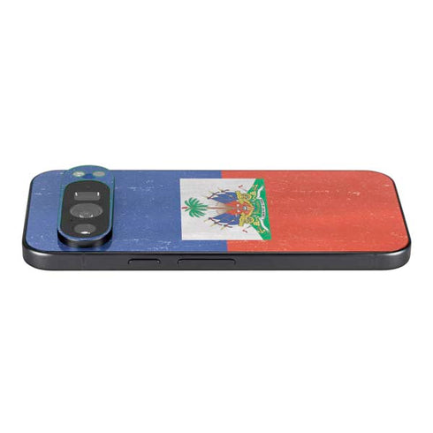 Haitian Flag Distressed Google Pixel 9 Pro Skin